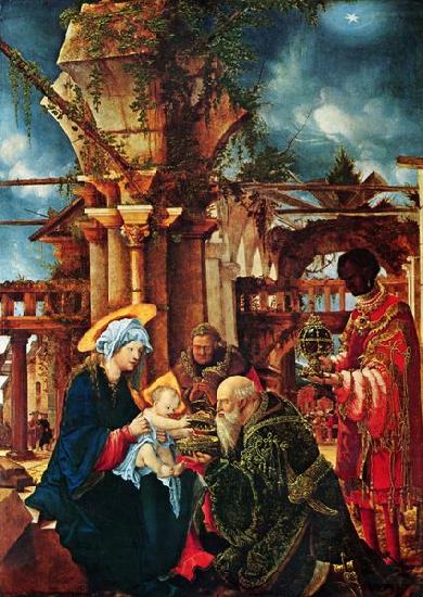 Albrecht Altdorfer Die Anbetung der Heiligen Drei Konige France oil painting art